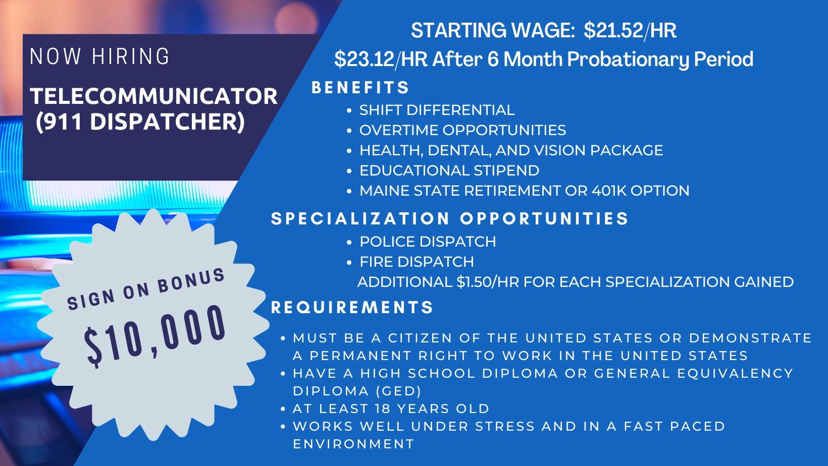 Hiring Benefits and More